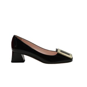 Roger Vivier Tres Vivier Pumps aus schwarzem Lackleder 7703695982652
