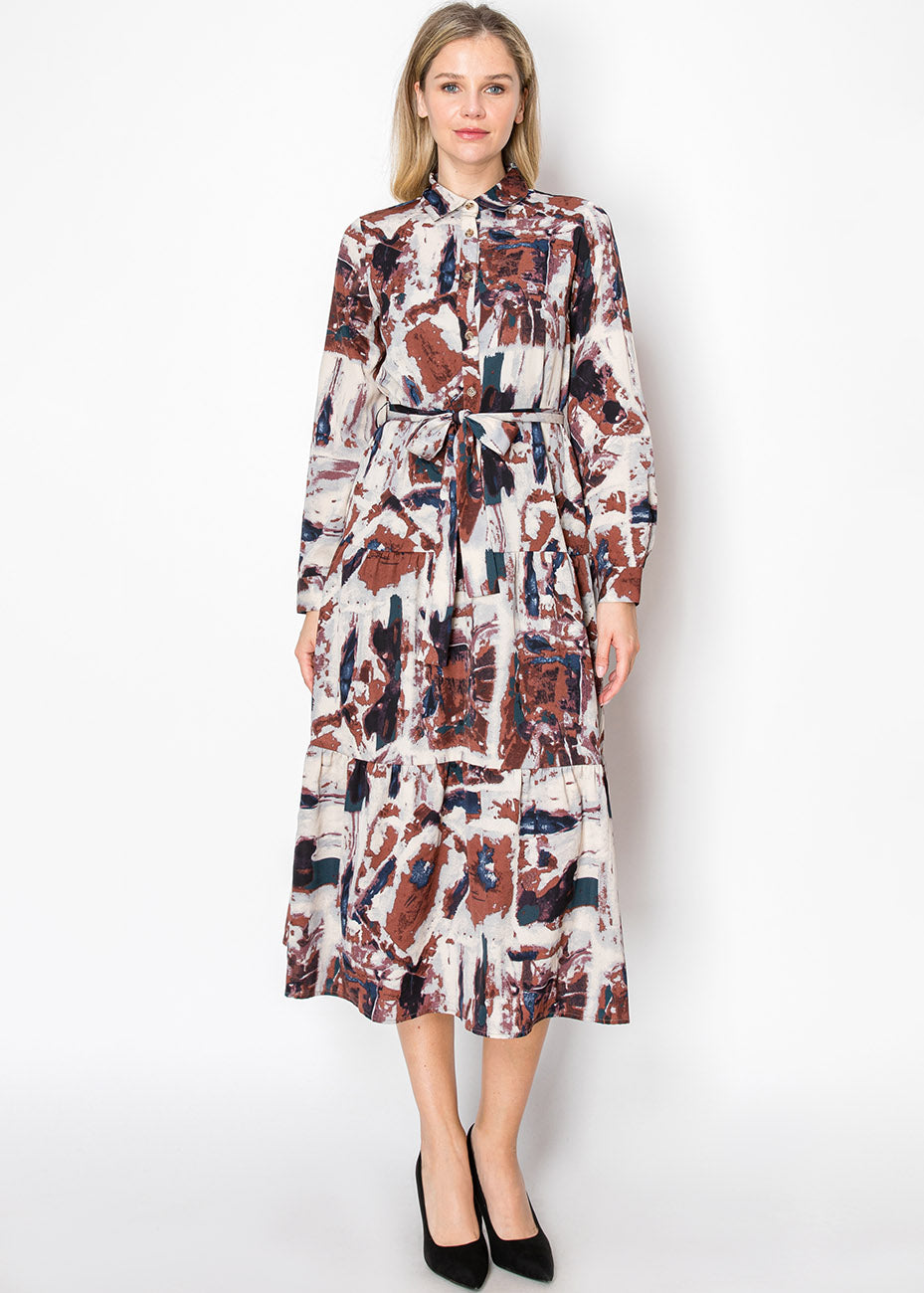 Herbst Palette Hemd Kleid