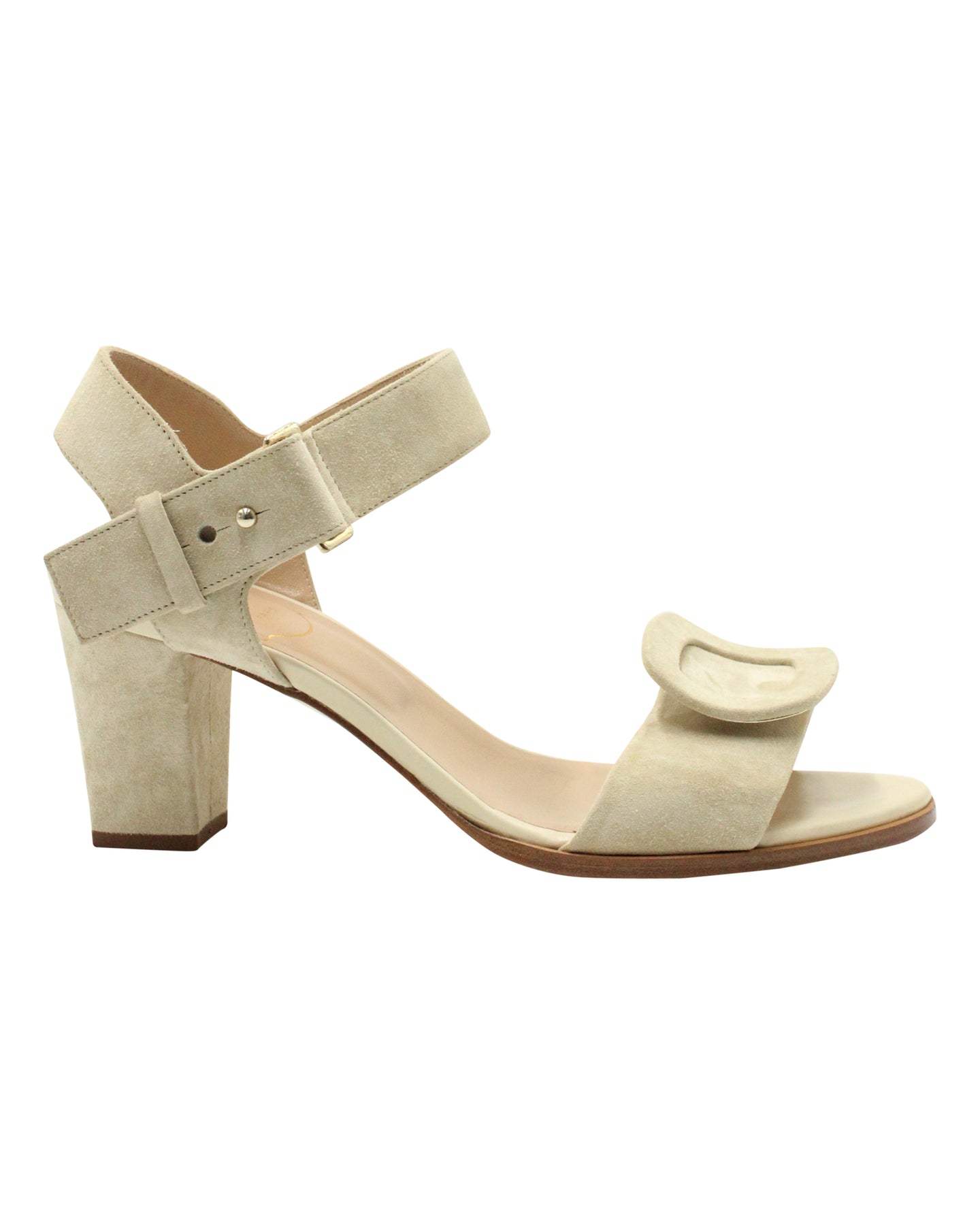 Roger Vivier Sandalen mit Knöchelriemen in Beige