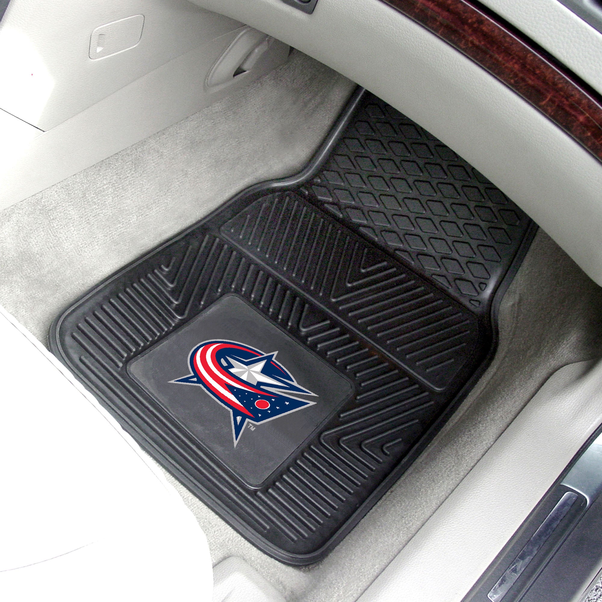 Fanmats Columbus Blau Jacken Heavy Duty Auto Matte Set – 2 Stück