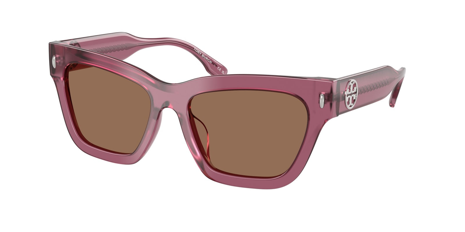 Tory Burch Damen 54mm Berry transparente Sonnenbrille