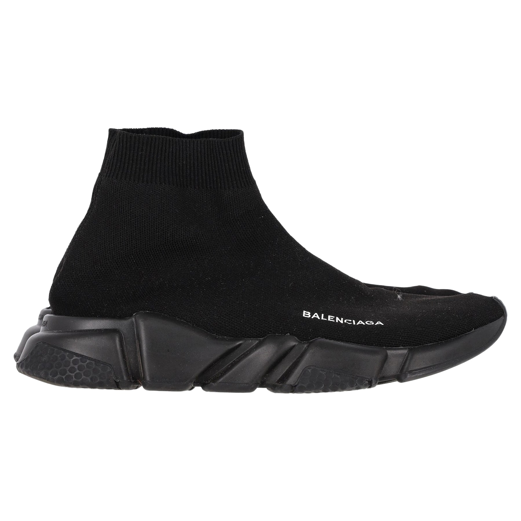 Balenciaga Speed Trainer Sneaker aus schwarzem Polyester