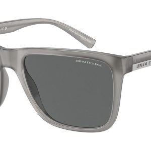 Armani Exchange Herren 57mm Shiny Opaline Grau Sonnenbrillen