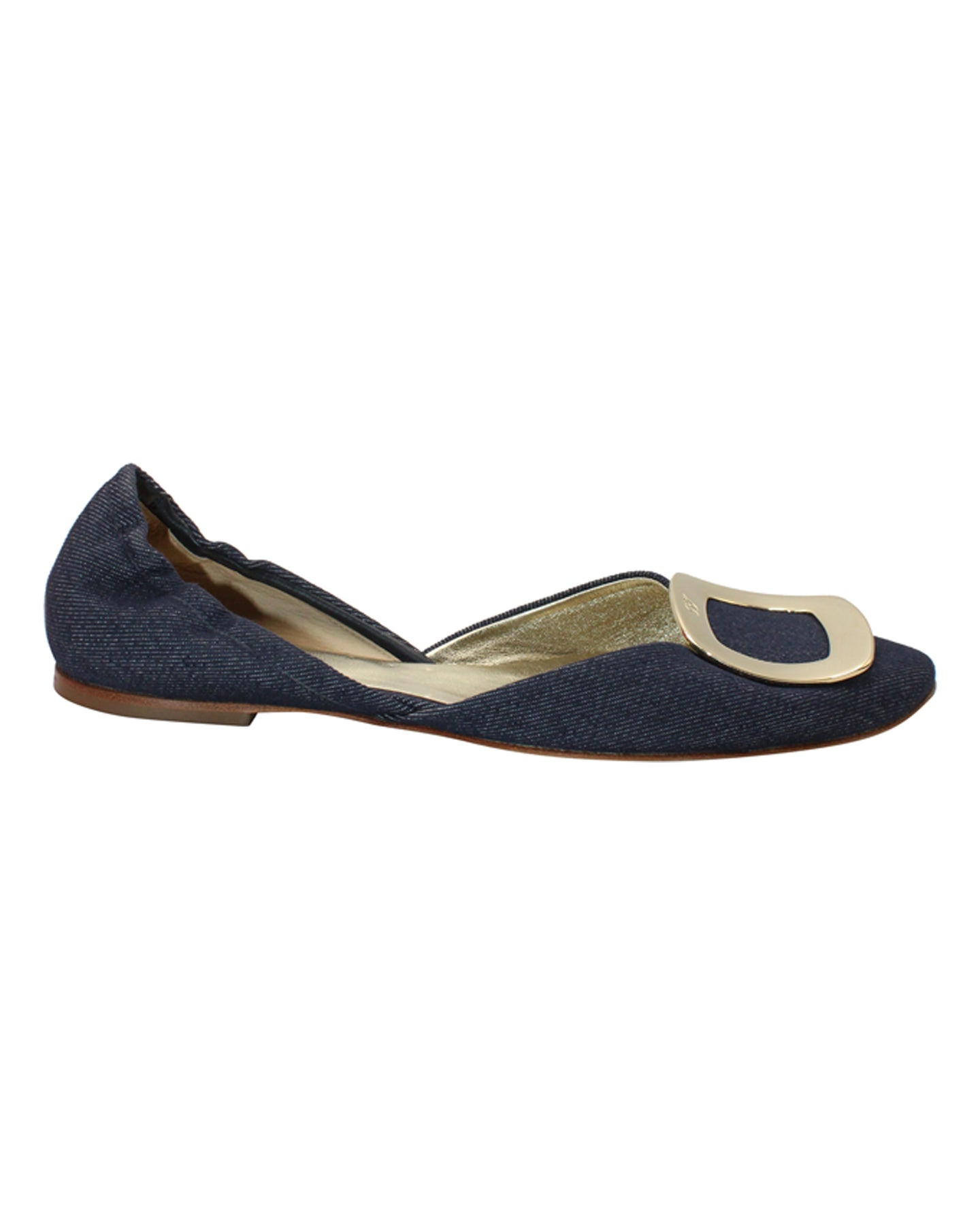 Roger Vivier Gürtel D'Orsay aus Denim in Marineblau