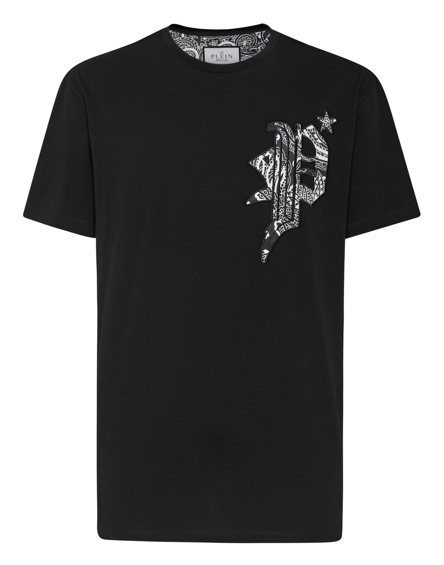 T-Shirt Rundhals SS Paisley Gothic Plein