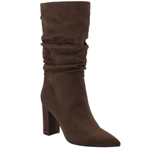 Galley Stiefel aus Kunstleder, mittelkalig, slouchy