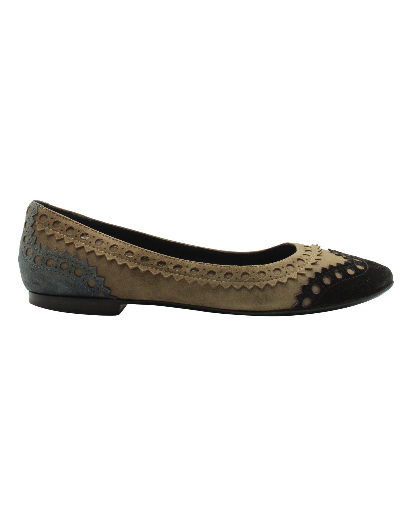 Hermes Ballerinas aus mehrfarbigem Wildleder