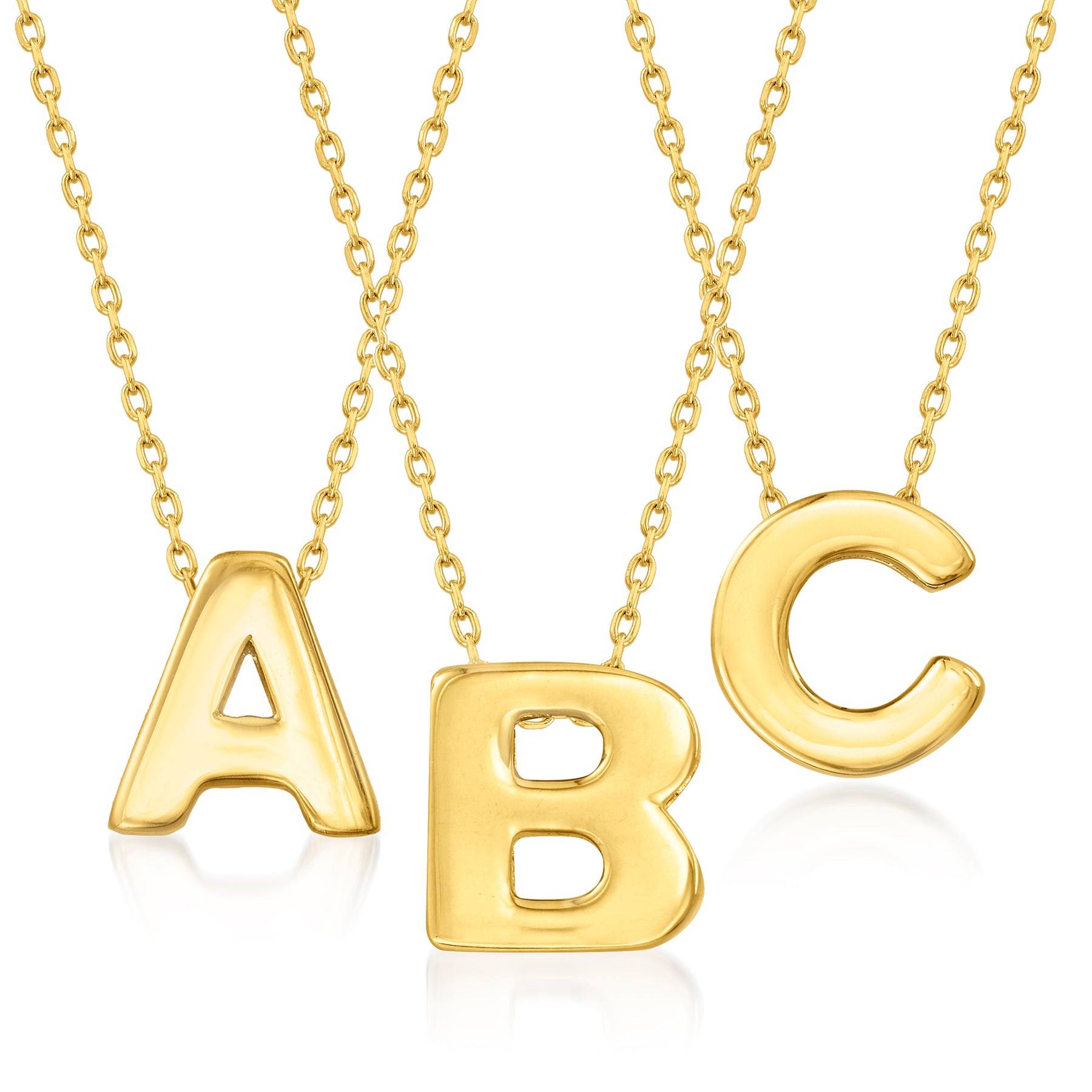 Ross-Simons 14kt Gelbgold Mini Initial Halskette