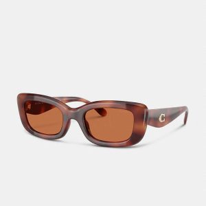 Coach 51mm Karamell Tortoise Sonnenbrille für Damen