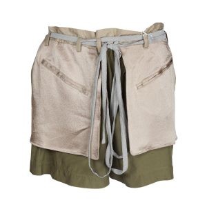 Valentino Trouser Shorts aus Olivensatin 7703702143036