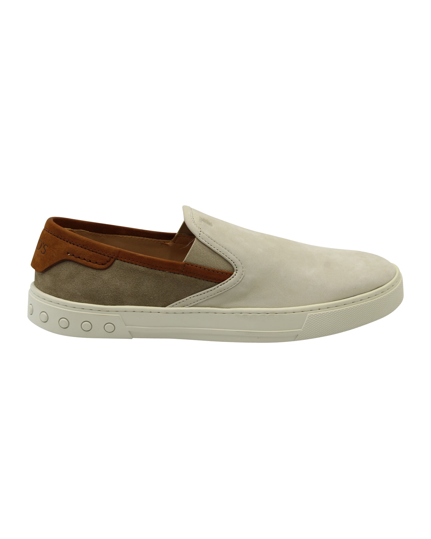 Tod's Slip On Low Top Sneaker aus beigefarbenem Wildleder