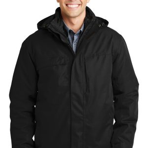 Port Authority Herren Heringknochen 3-in-1-Parka – J302