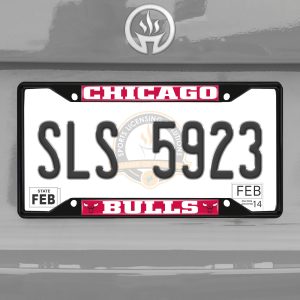 Fanmats Chicago Bulls Metall-Kennzeichenrahmen schwarz Finish