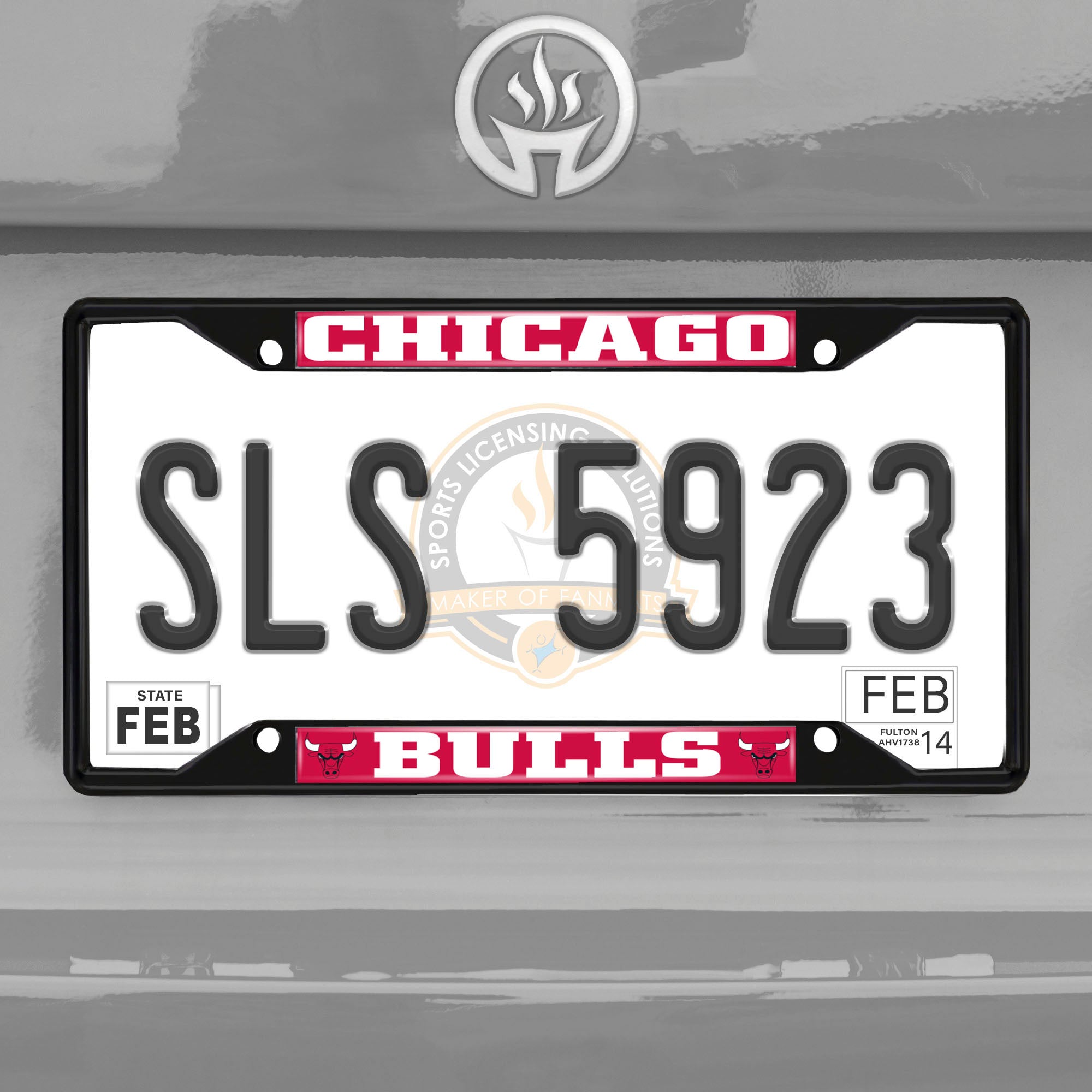 Fanmats Chicago Bulls Metall-Kennzeichenrahmen schwarz Finish