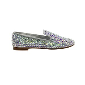 Giuseppe Zanotti Studded Smoking Slippers in graues Wildleder 7703702667324