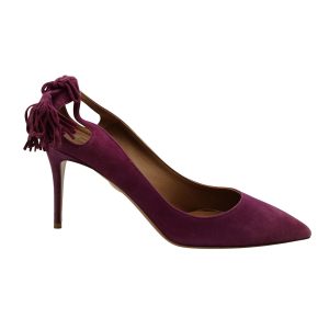 Aquazzura Forever Marilyn Quaste Pumps in lila Wildleder