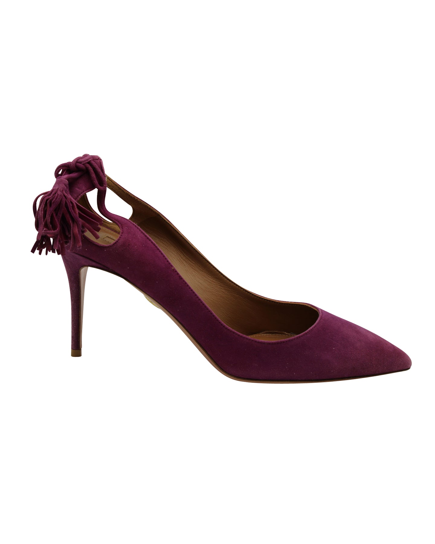Aquazzura Forever Marilyn Quaste Pumps in lila Wildleder