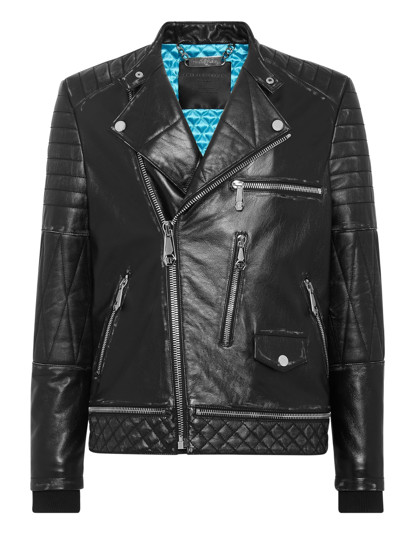 Leder Biker Jacke