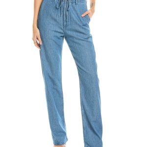 rag & bone dunkle Indigo Leinen-Bleder gerade jean