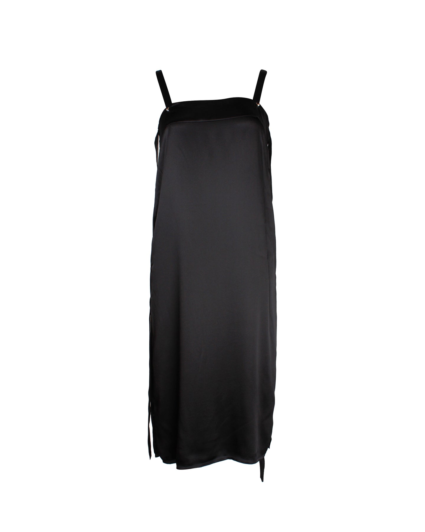 Lanvin Ärmelloses Kleid aus schwarzer Seide