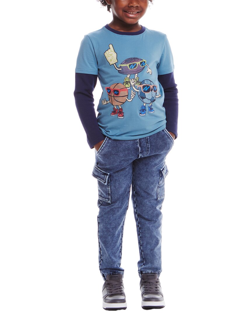 Andy & Evan Jersey Twofer T-Shirt & Hose Set
