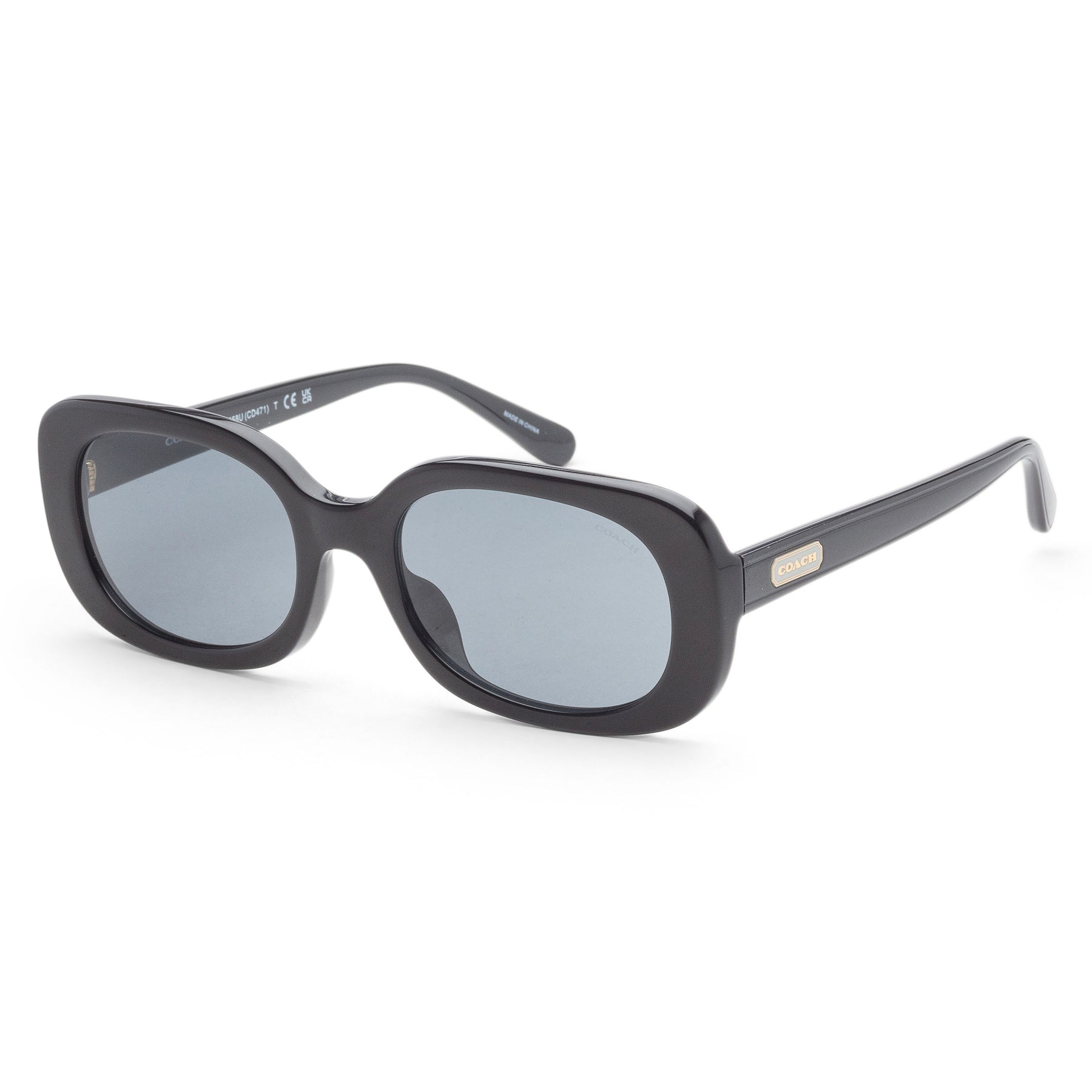 Coach 54mm schwarze Sonnenbrille für Damen