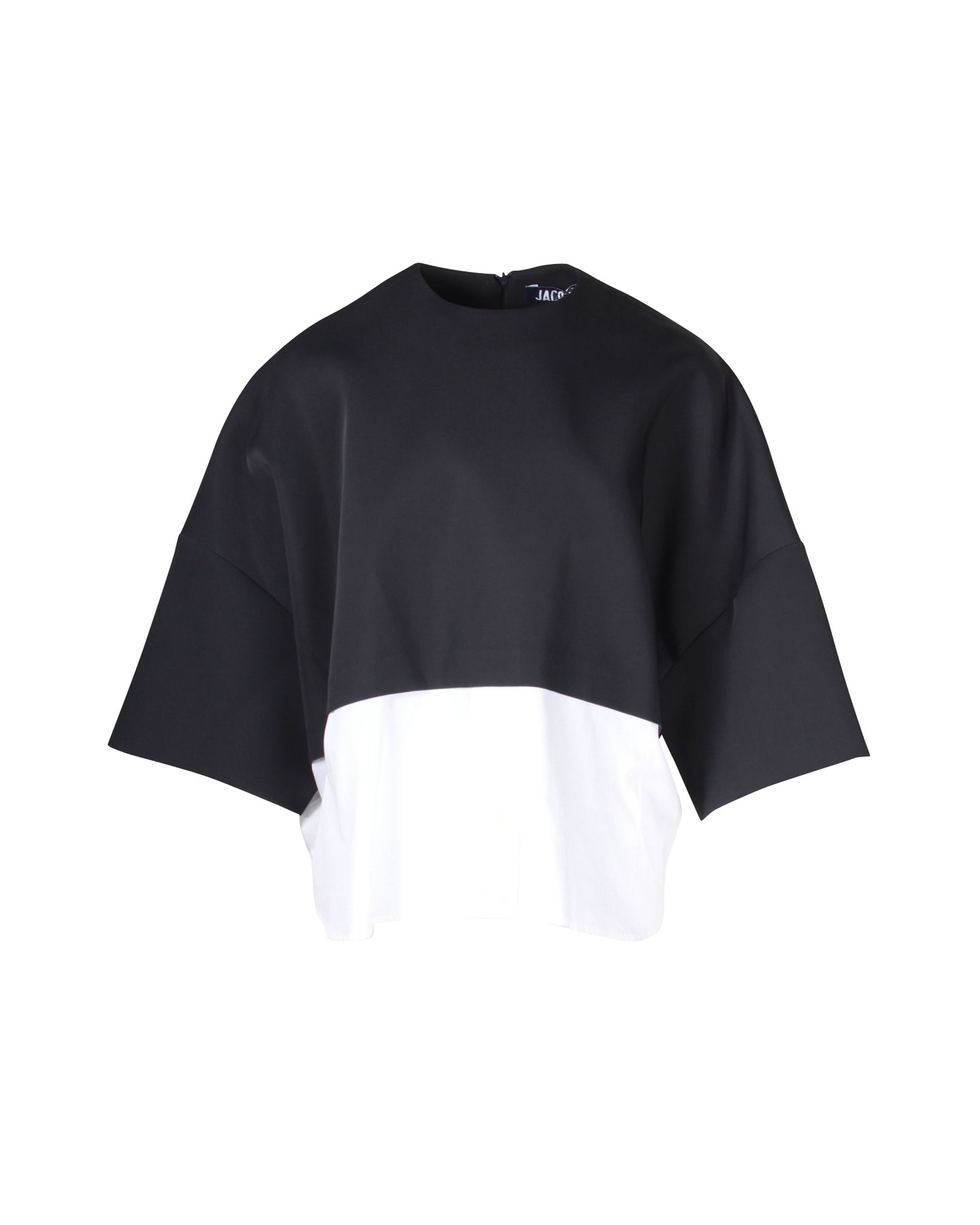 Jacquemus Le T-Shirt Chemise Colorblock T-Shirt aus marineblauer Baumwolle