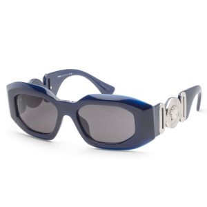 Versace 54mm transparente blaue Sonnenbrille für Herren