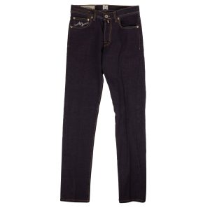 Pantaloni Torino karierte italienische ausgesuchte Jeans Denim – lila
