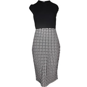 Alexander McQueen Bedrucktes Kleid aus schwarzer Viskose