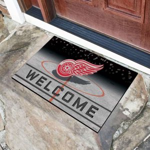Fanmats Detroit rote Flügel Gummi-Türmatte – 18′′ x 30′′