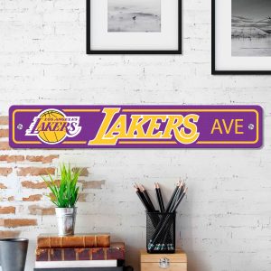 Fanmats los angeles lakers Team Farbe Straßenschild 4′′ x 24′′ leicht