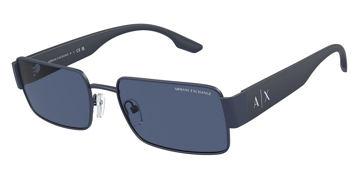 Armani Exchange Herren 57mm Matte Blaue Sonnenbrille