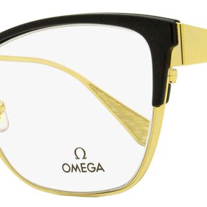 Omega Damen Schmetterling Brille OM5001H 001 schwarz/gold 54mm