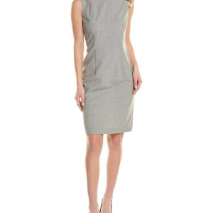 Hugo Boss Dirusa Minikleid aus Wolle-Bleder