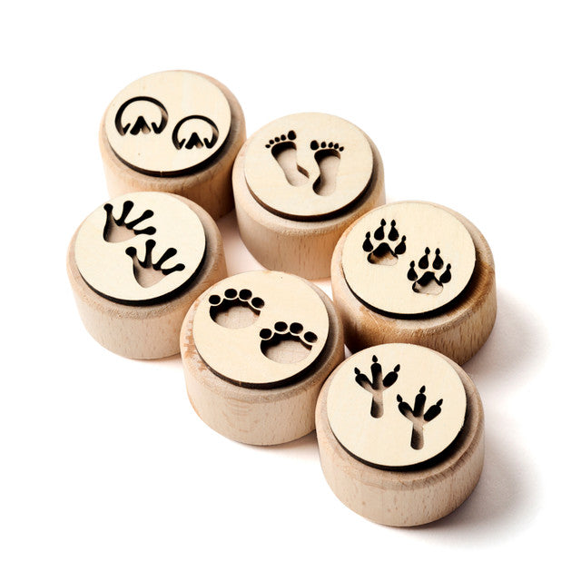 Animal Trackers – Holz-Teig-Stamper – 6 Stück