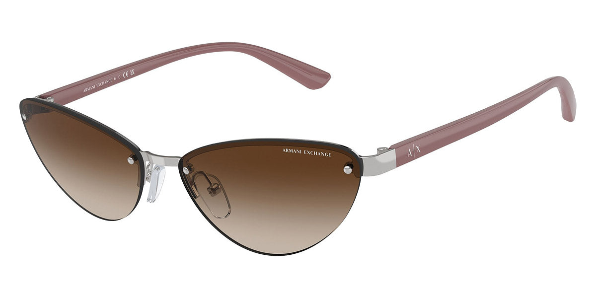 Armani Exchange 58mm Shiny Silber Sonnenbrille für Damen