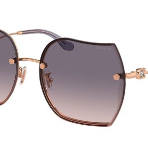 Coach Damen 60mm Shiny Roségold Sonnenbrille