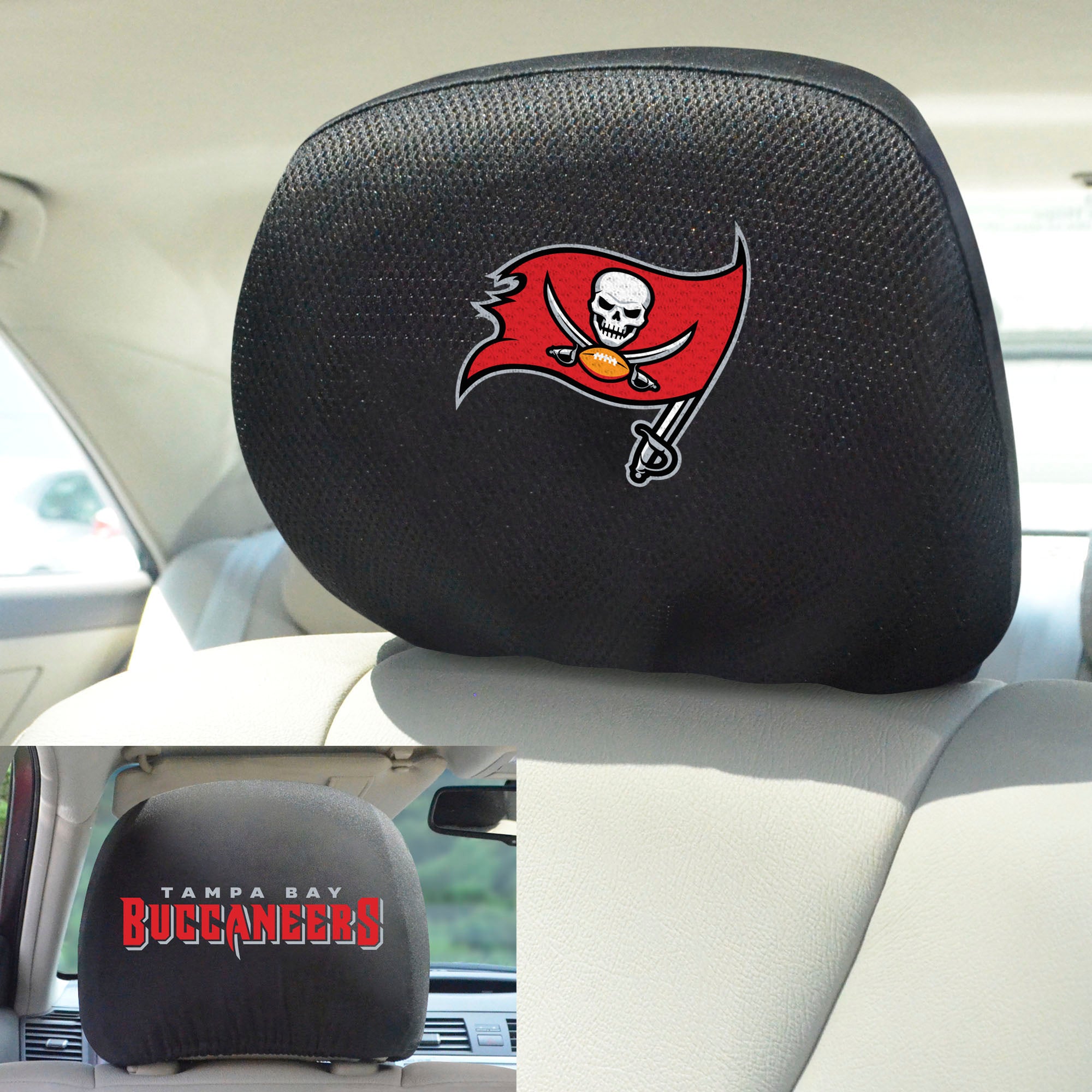 Fanmats Tampa Bay Buccaneers bestickt Kopf Rest Cover Set – 2 Stück