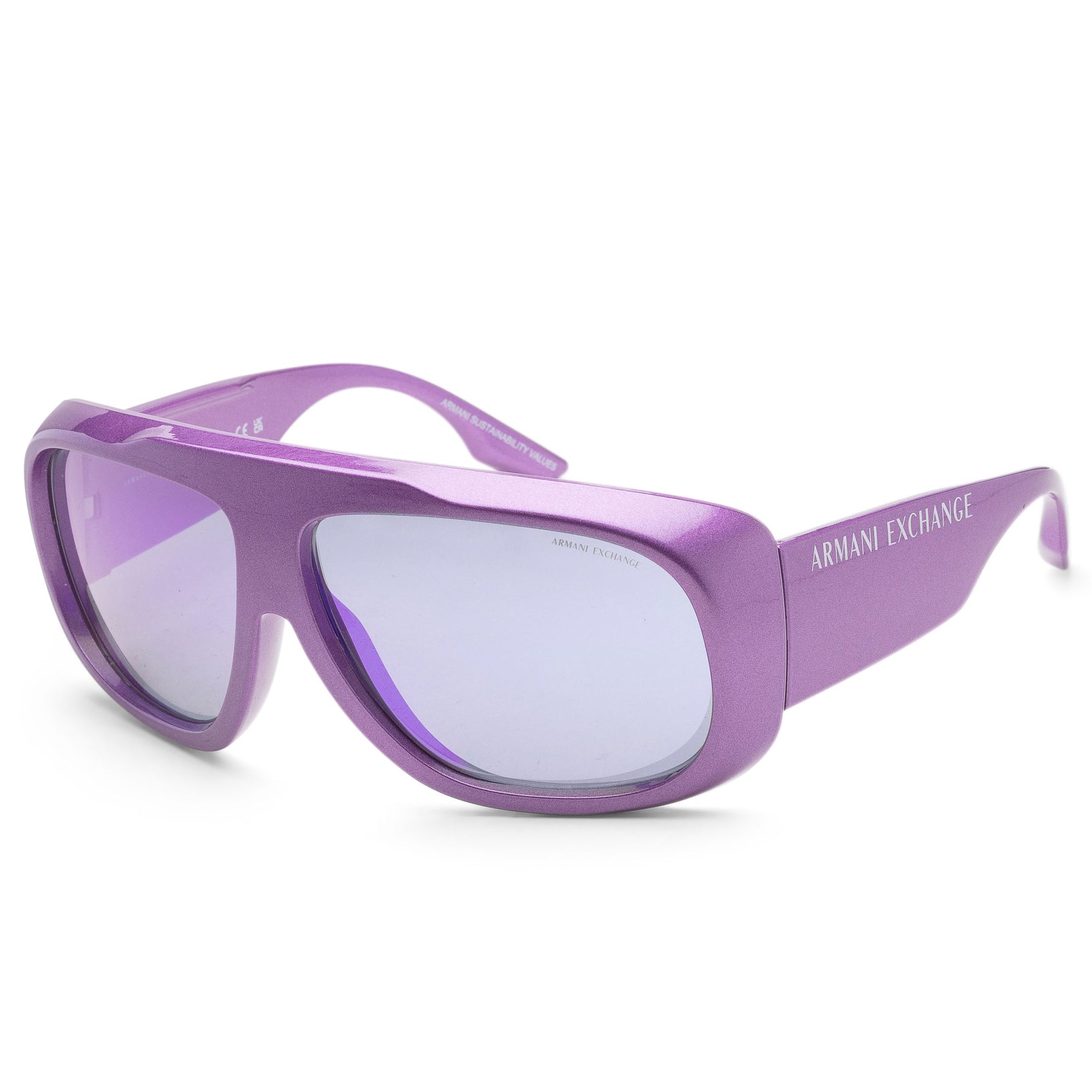Armani Exchange Herren 67mm metallisierte lila Sonnenbrille