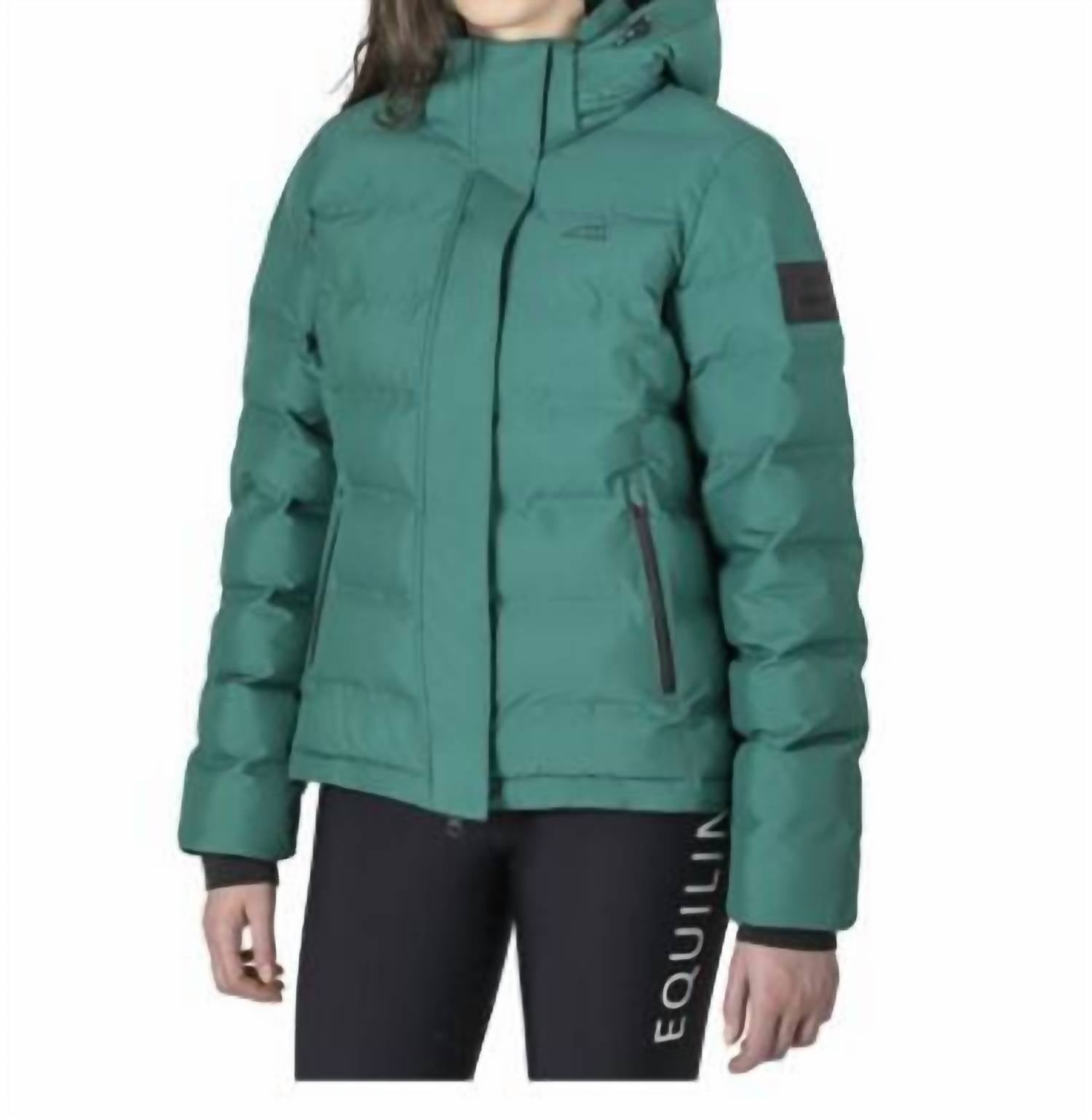 Cagec Eco-Down Damen Pufferjacke in Pfeffergrün