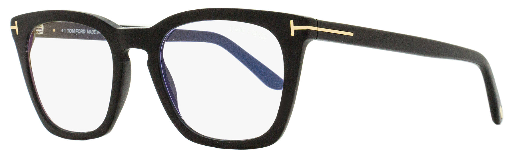 Tom Ford Blaue Block Brillen für Herren TF5736B 001 Schwarz 50mm