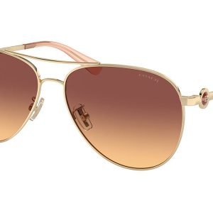 Coach Damen 58mm Shiny hell Gold Sonnenbrille