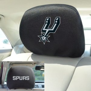 Fanmats San Antonio Spurs bestickte Kopfstütze Abdeckung Set – 2 Stück