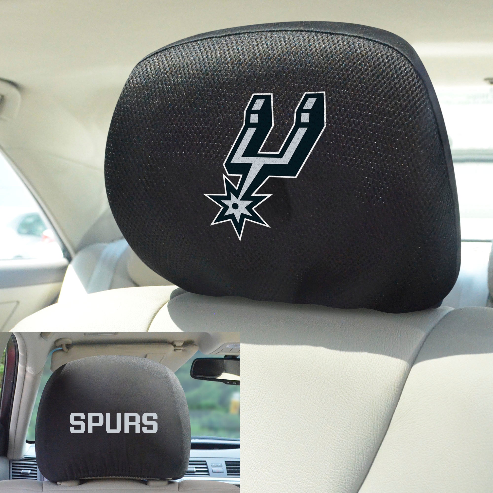 Fanmats San Antonio Spurs bestickt Kopf Rest Cover Set – 2 Stück