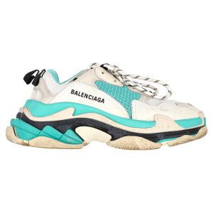 Balenciaga Triple S Sneaker aus türkisfarbenem Polyester