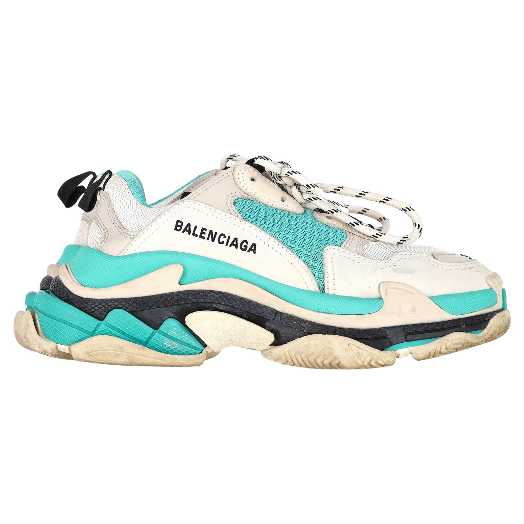 Balenciaga Triple S Sneaker aus türkisfarbenem Polyester