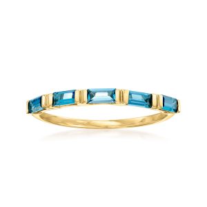 RS Rein von Ross-Simonen london blau topaz Ring in 14kt Gelbgold