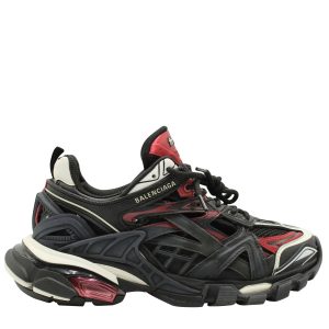 Balenciaga Track 2. Sneaker in Schwarz/Rot Nylon