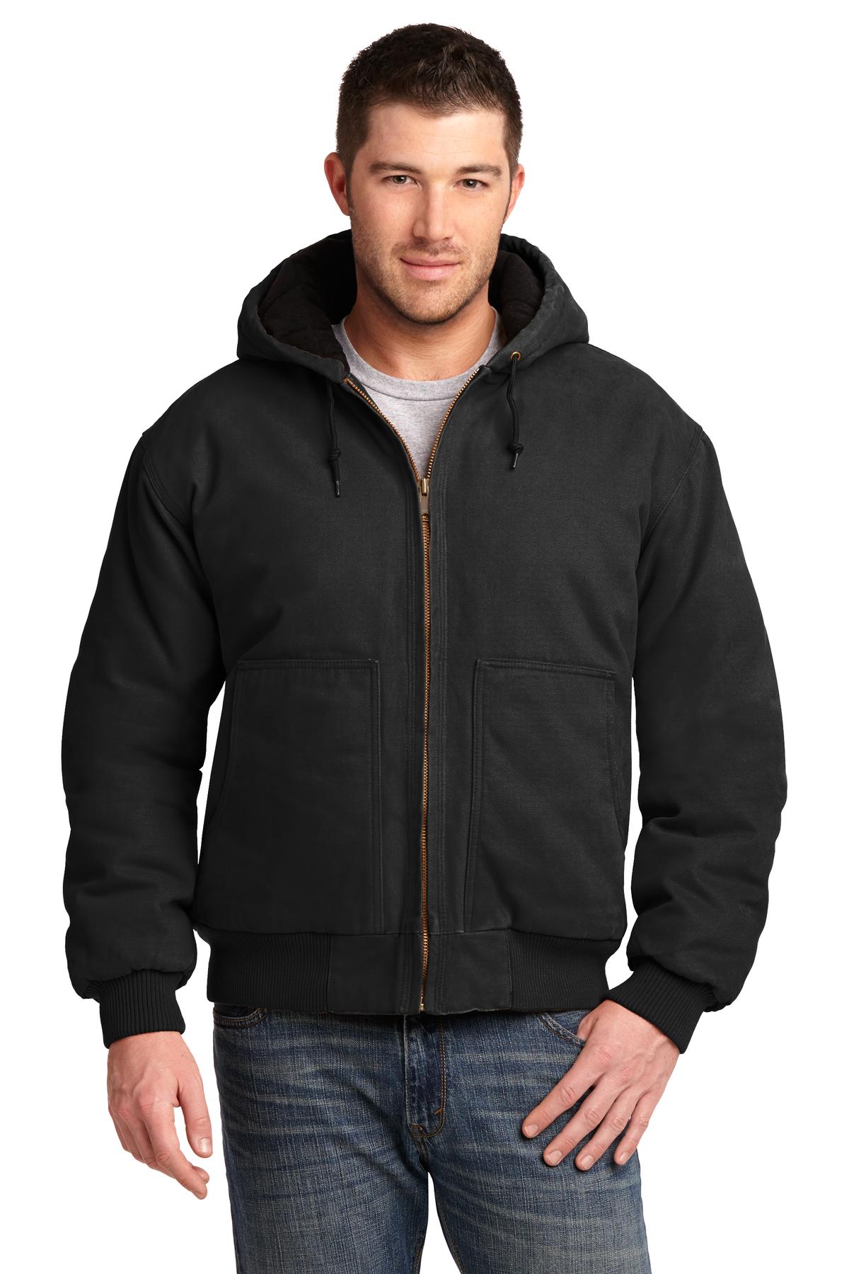 CornerStone Herren Gewaschene Entendecke Isolierte Kapuze Arbeitsjacke CSJ41